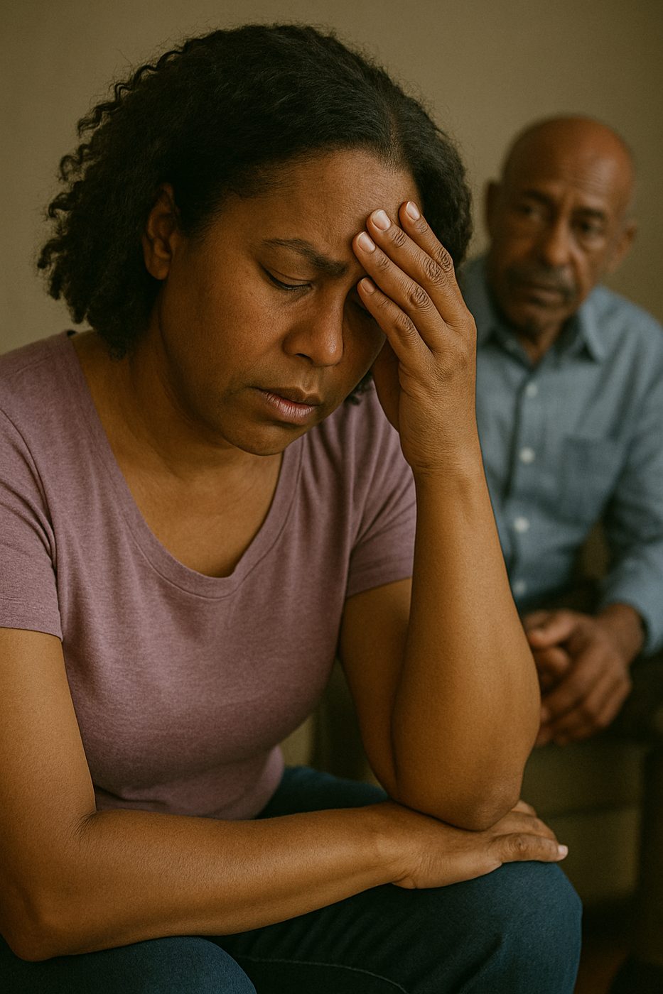 A caregiver supporting a loved one through everyday challenges.